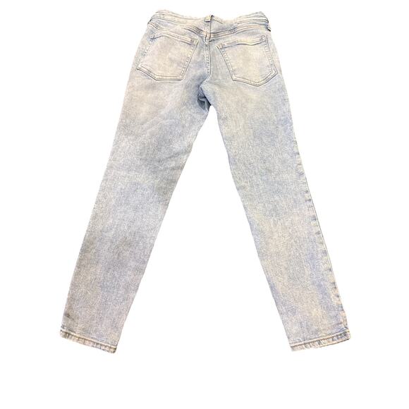 Old Navy High-Rise O.G. Straight Jeans Size 0 Secret-Slim Pockets Light Blue - Picture 6 of 9